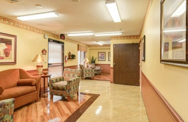 ProMedica Skilled Nursing and Rehabilitation Ft. Myers West lobby and common area