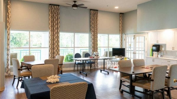 Resident activity room in Heron Club at Prestancia