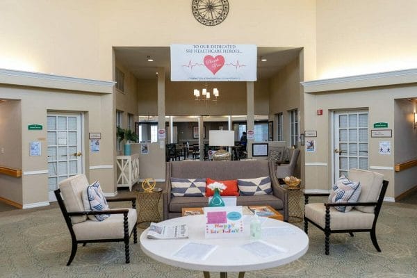 Lobby and seating in Heron House - Sarasota