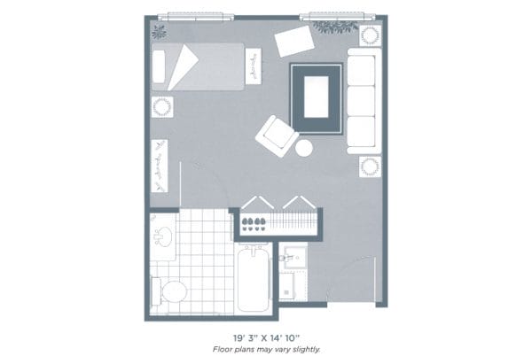 Morningside of Auburn AL studio floor plan