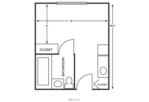 Morningside of Vestavia Hills small studio floor plan