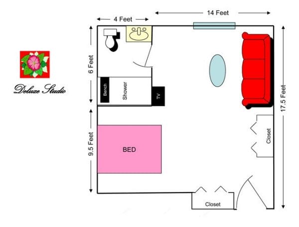 Savannah Cottage of Oviedo I and II deluxe studio floor plan