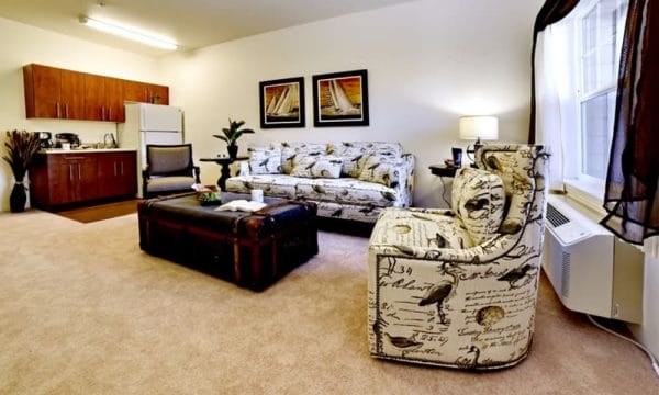 Living Room in Model Apartment at Scholl Canyon Estates