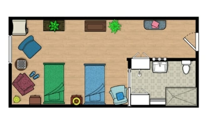 Parkside Assisted Living and Memory Cottage floor plan 2