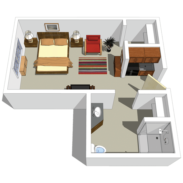Benton House of Aiken studio floor plan