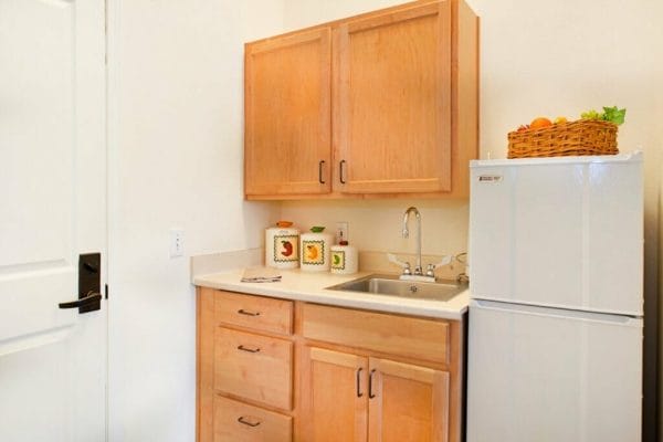 Kitchenette in Model Apartment at Sunrise of West Hills