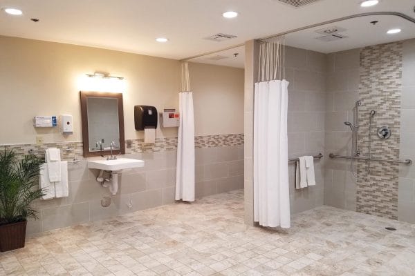 Haven of Yuma bathroom with walk in showers