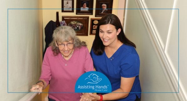 Assisting Hands - Richmond nurse assisting smiling senior woman