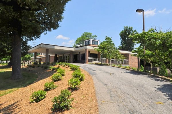 Driveway and front entrance to Western North Carolina Retirement Home