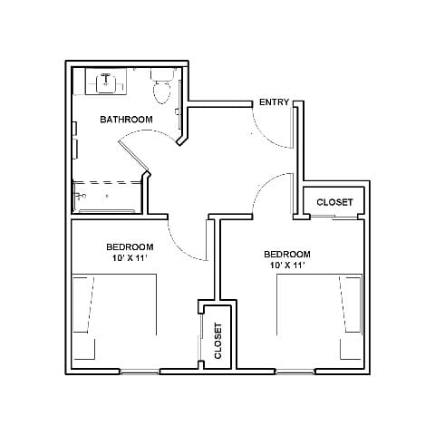 The Juniper - Memory Care - Companion Suite floorplan