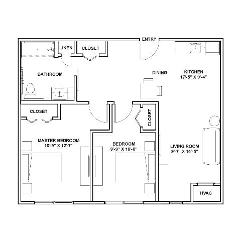 The Magnolia - Independent Living - Penthouse Floor Plan