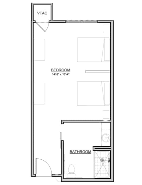 Memory Care - Apartments -Ginger is a 459 Sq Ft Studio apartment for 2 beds and 1 bath
