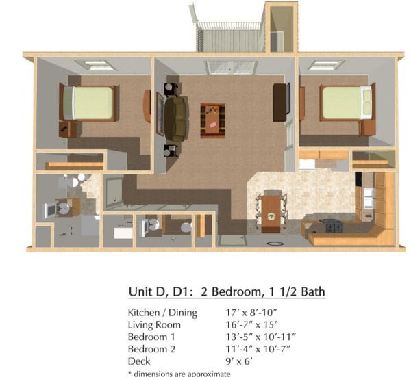 Connect55+ Indianola Floor Plan D, D1