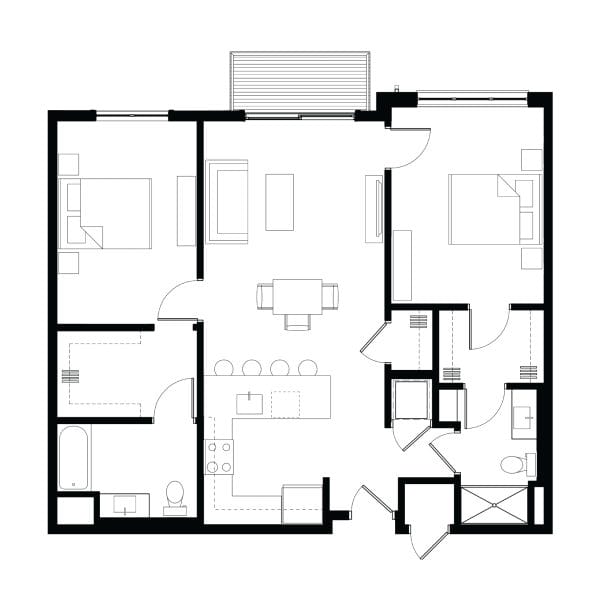 Zen Apartments 1061 Square Feet